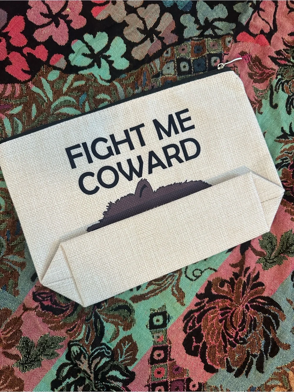 NEW “Fight Me Coward” Raccoon Makeup Bag 🦝